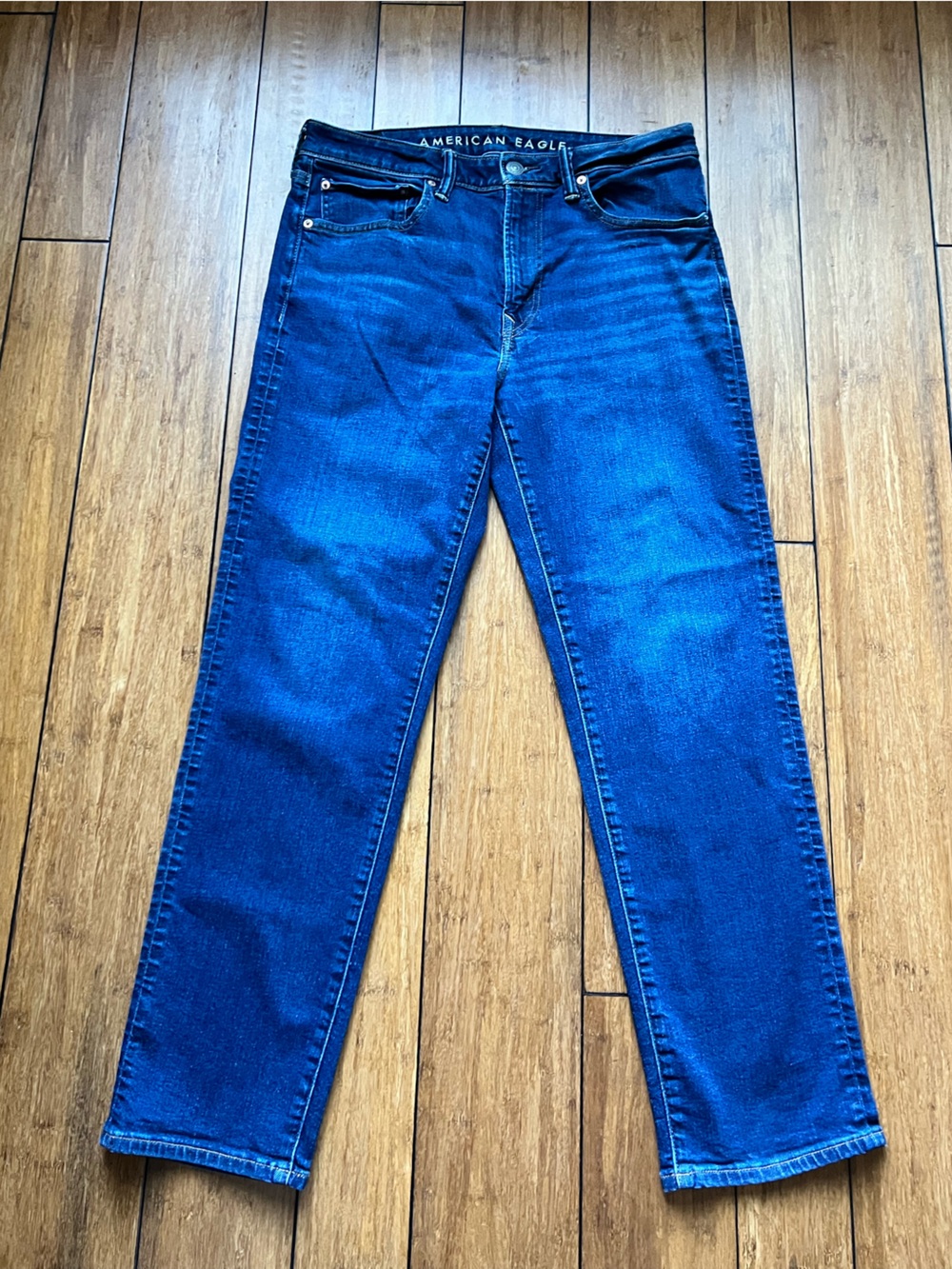 American Eagle Men’s Dark Blue AirFlex Athletic Straight Jeans Size 32X32